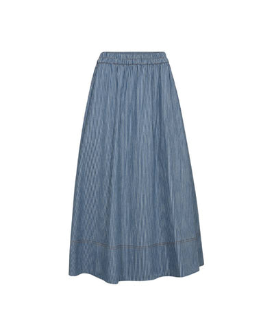 Co Couture TramCC Stripe Skirt - Denim Blue