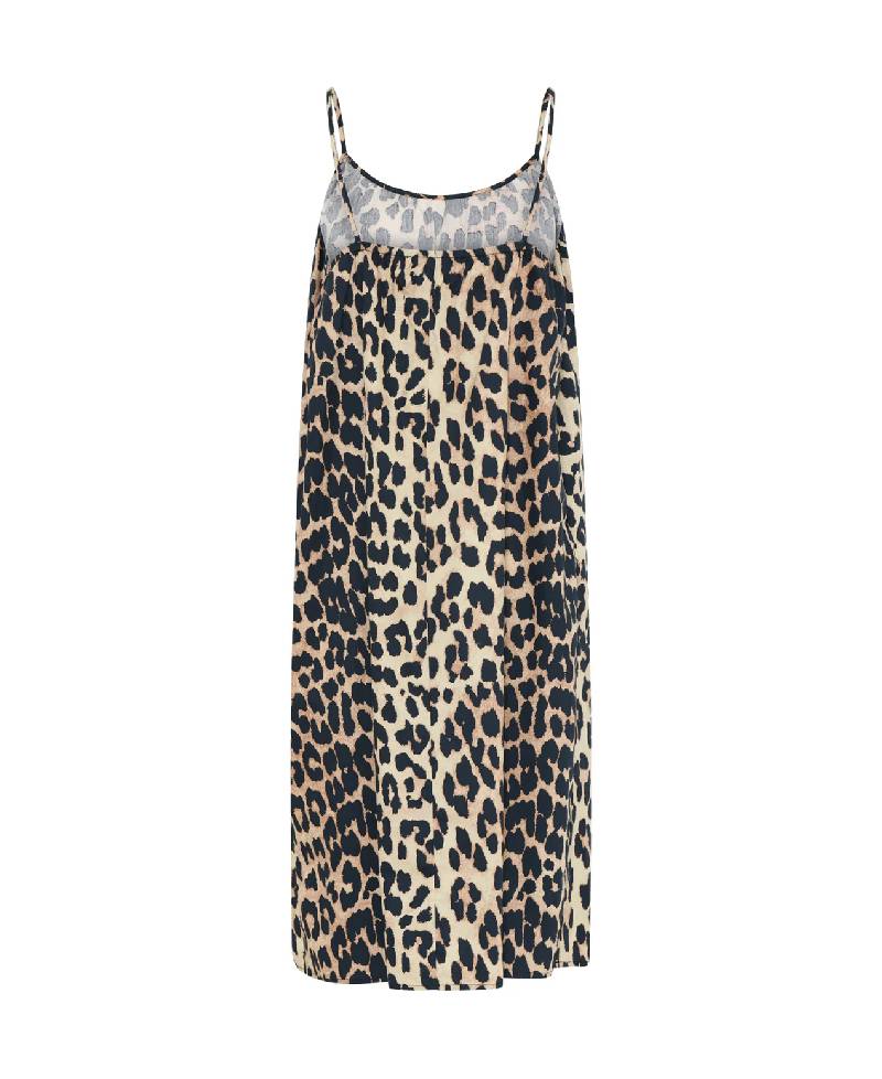 La Rouge Leona Strap Dress- Leopard