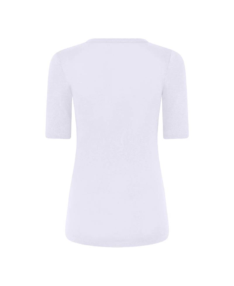 La Rouge Lise Linen T-Shirt-White