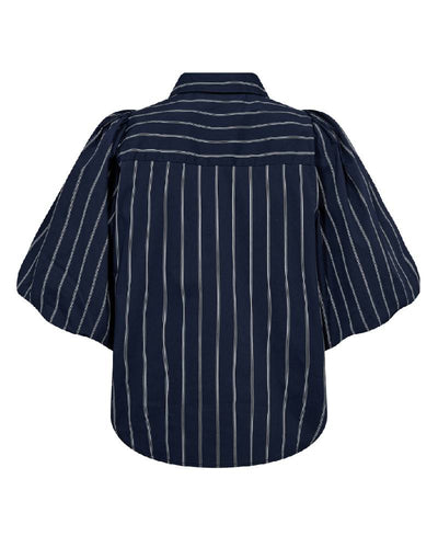 Co'Couture SebiCC Stribe Puff Shirt - Navy