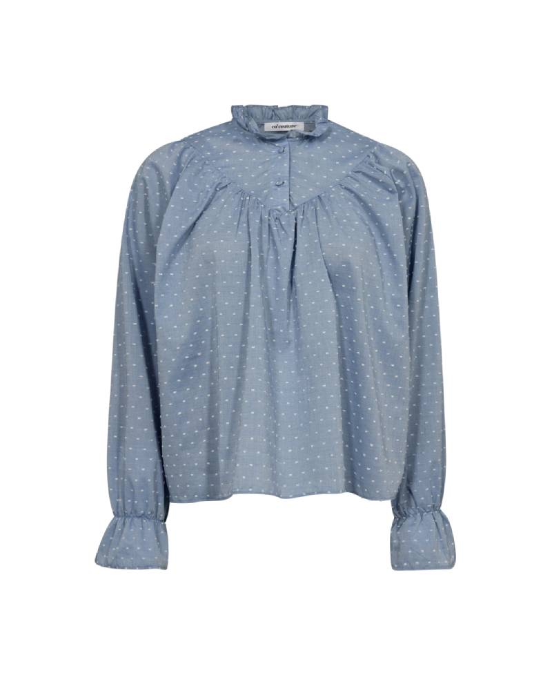 Co Couture EmilyCC Dot Blouse-Pale Blue