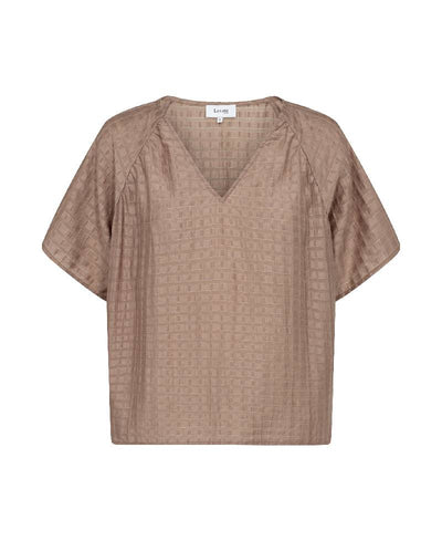 Levete Room LR-Heidi Blouse - L852 Taupe Gray