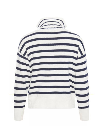 PBO Kaya Knit Sweater - 925 Stripe Off White/Navy