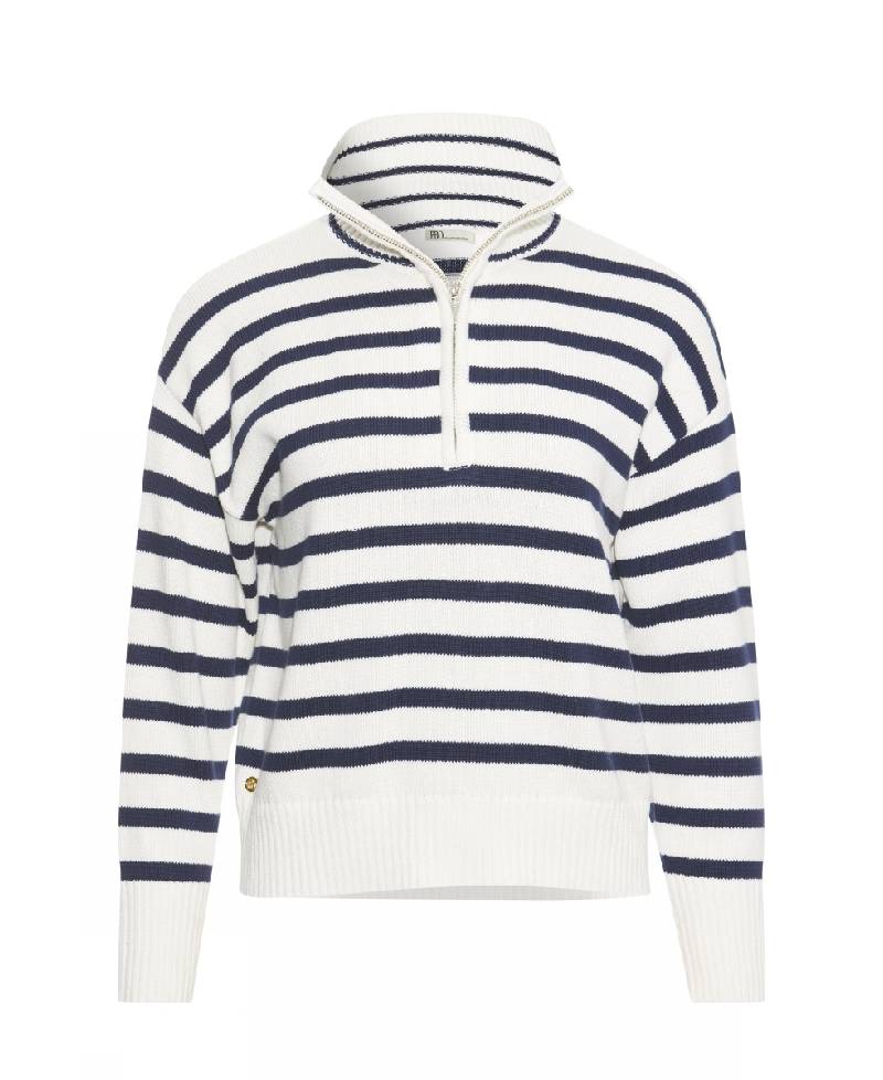 PBO Kaya Knit Sweater - 925 Stripe Off White/Navy