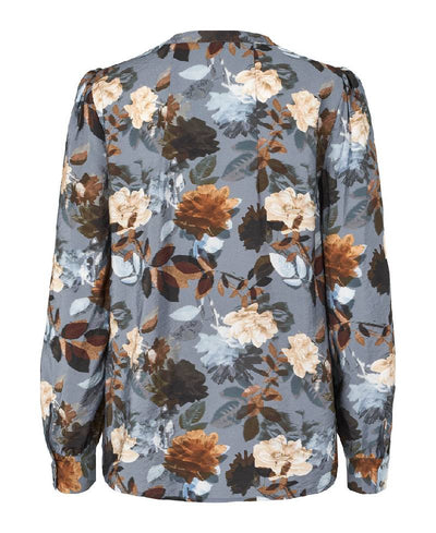 PBO Lucky Blouse - 687 Dark flower print