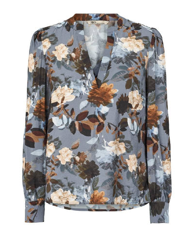 PBO Lucky Blouse - 687 Dark flower print