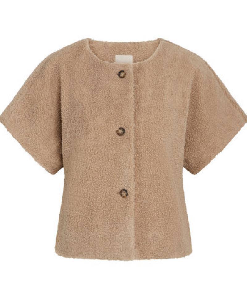 PBO Shea Teddy Vest- Mid Brown