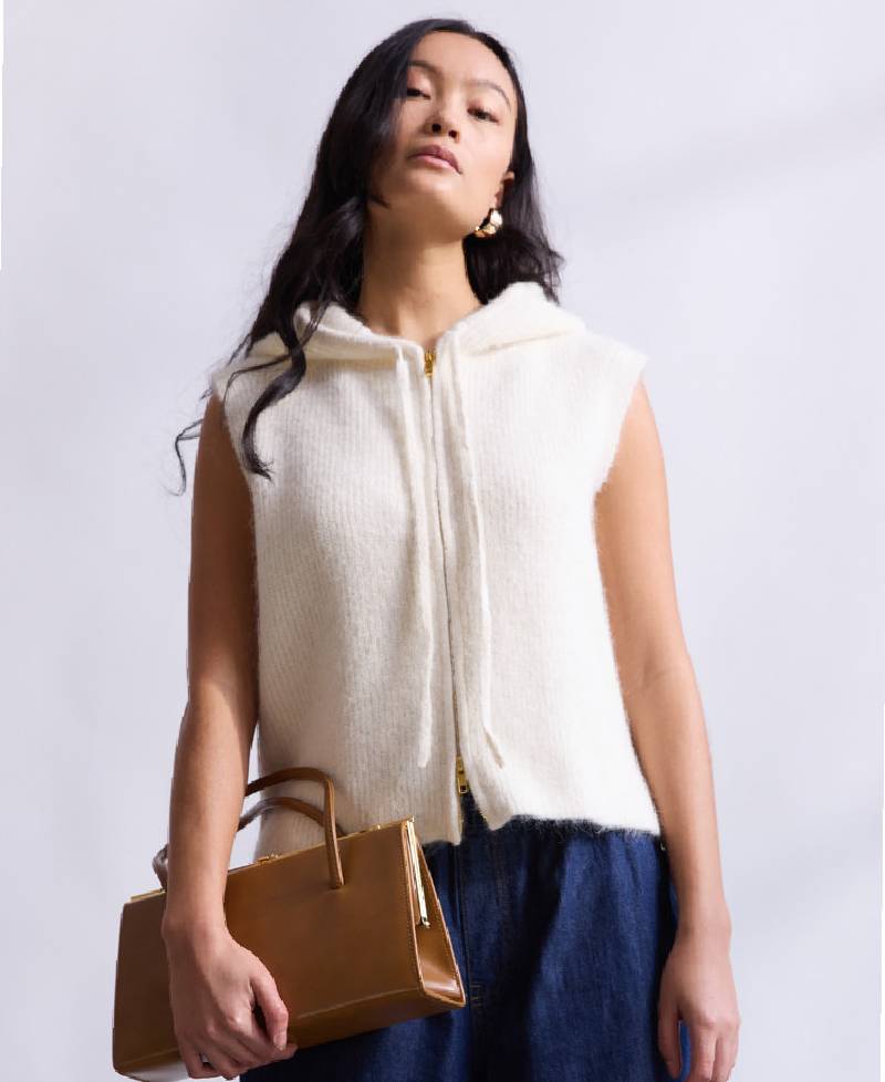 PBO Tea Knit Vest - 03 Ecru