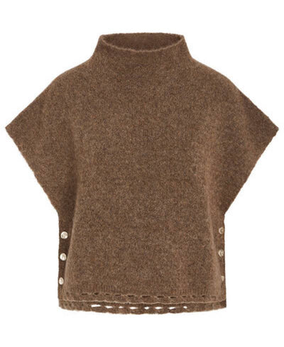 PBO Vallio Knit Vest-Mid Brown