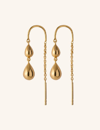 Pernille Corydon Rain Earchains length 26 mm - e-304-gp