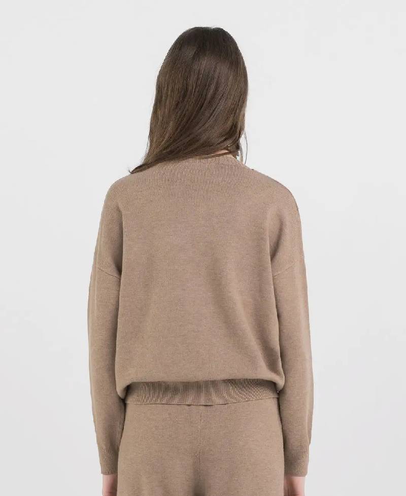 Replay Round O-Neck Sweater - Camel