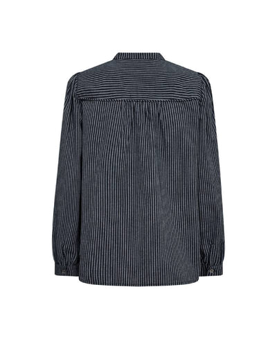 Co Couture Simonacc Stripe Blouse - 120 Navy