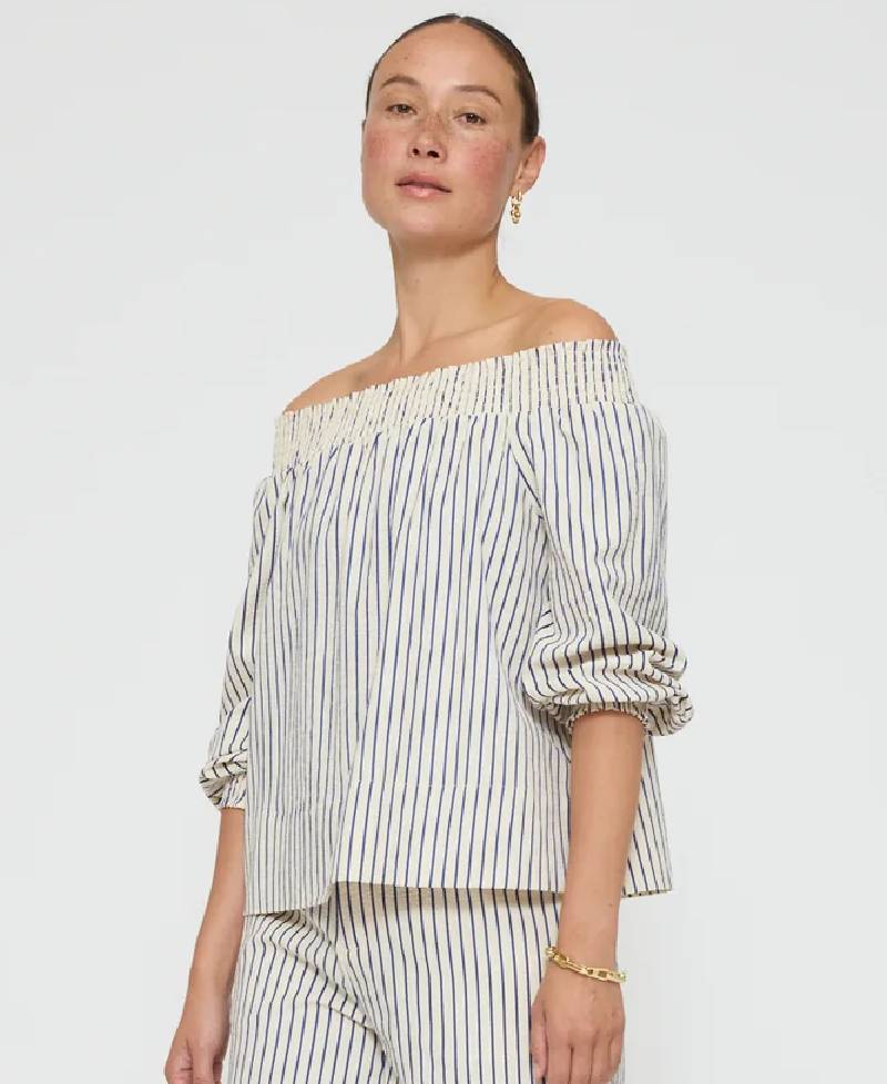 Six Ames Cordelia Bluse - C4885 Marina Stripe