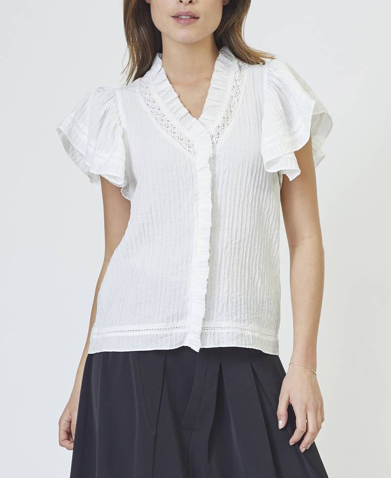 Co'Couture AlisaCC Lace Top - 11 Off White
