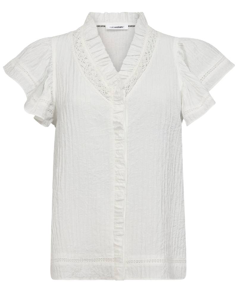 Co'Couture AlisaCC Lace Top - 11 Off White