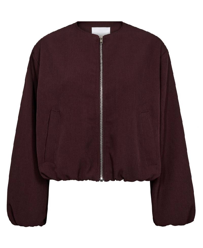 CoCouture LunaCC Balloon Zip Jacket - 87 Winered