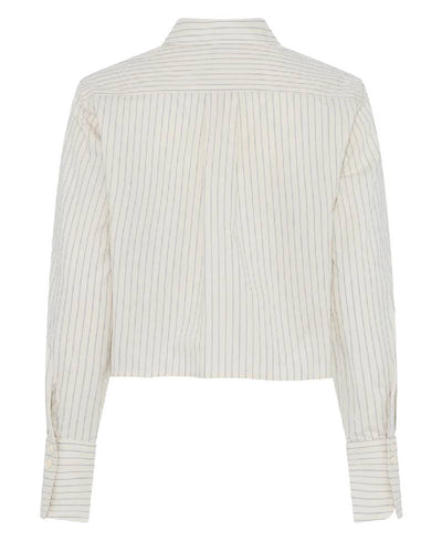 La Rouge Candy Cropped Shirt - Sand Stripe