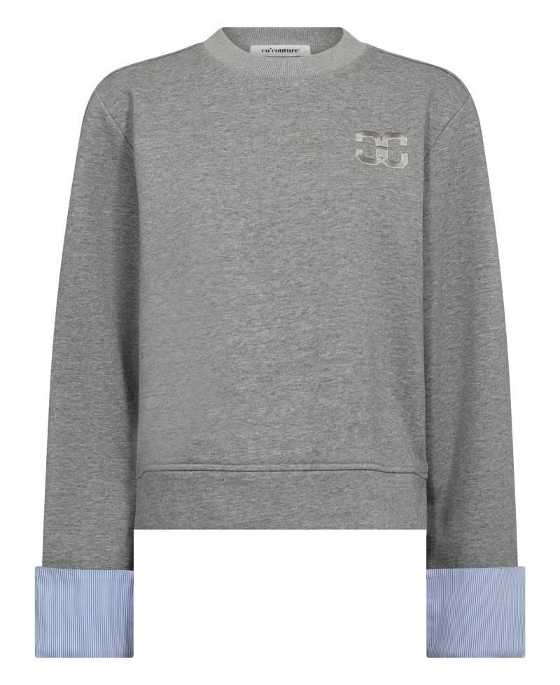 CoCouture DaniellaCC Cuff Sweat - 57 Grey Melange