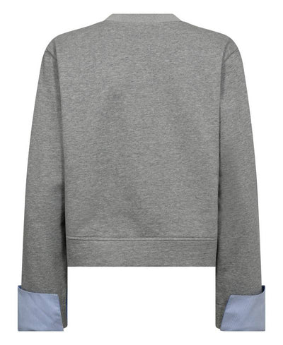 CoCouture DaniellaCC Cuff Sweat - 57 Grey Melange