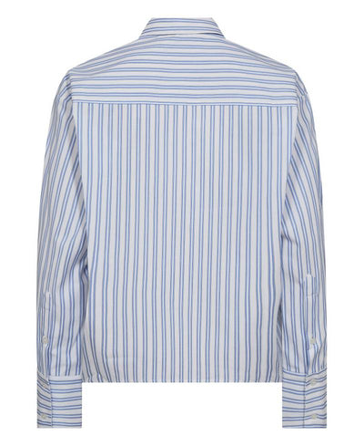 CoCouture DevinCC Stripe Tie Shirt - 17 Blue
