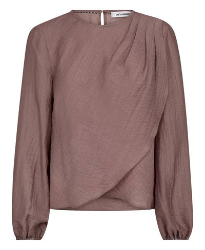 CoCouture ConnyCC Drape Blouse - 103 Old Rose