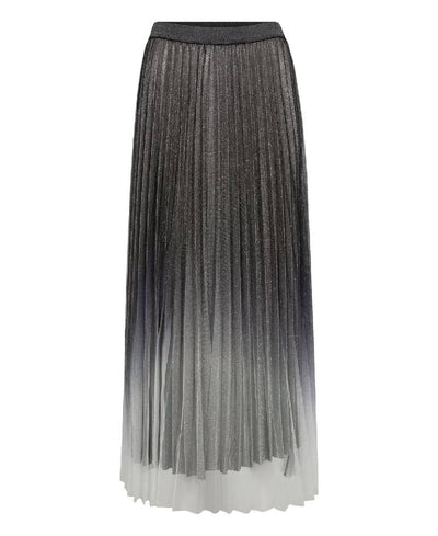 Co Couture GlitterCC Plisse Skirt - 930 Silver