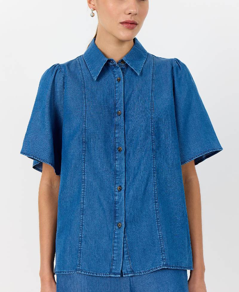 Levete Room LR-Henri 6 Shirt - L606 Medi Blue Denim