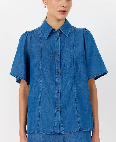 Levete Room LR-Henri 6 Shirt - L606 Medi Blue Denim