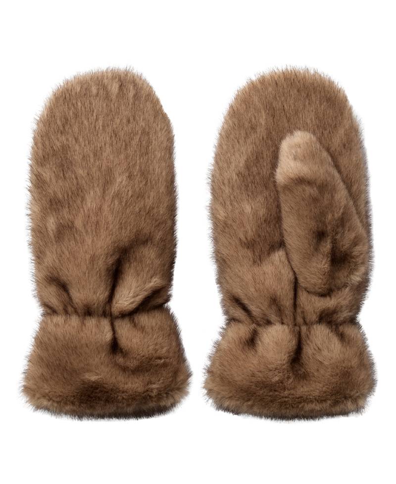 CoCouture IsabelCC Fur Mitten - 154 Walnut