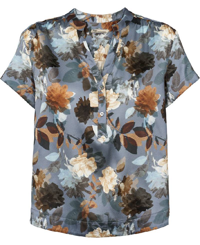 PBO Kila Blouse - 687 Dark flower print