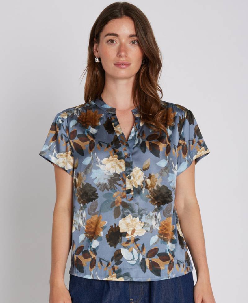 PBO Kila Blouse - 687 Dark flower print