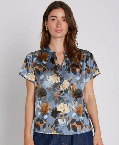 PBO Kila Blouse - 687 Dark flower print