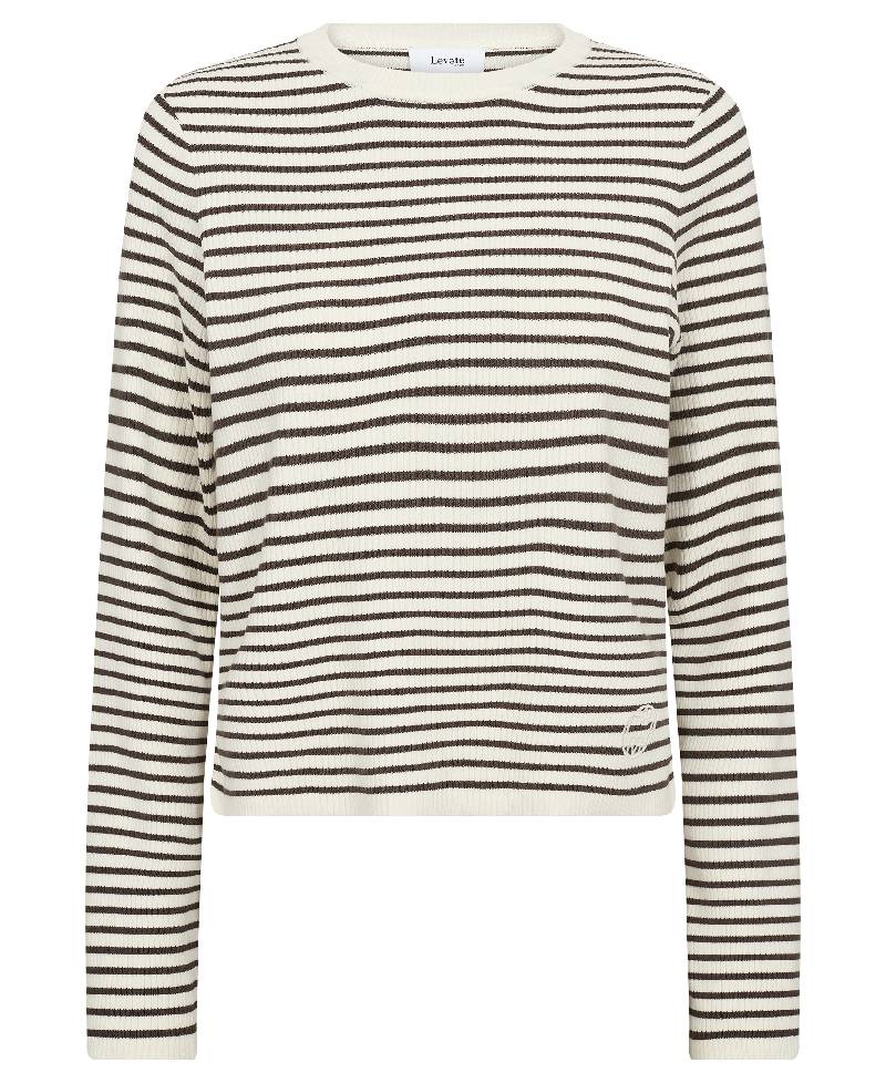 Leveté Room LR-Kirsten 3 Blouse - L894C Coffee Combi
