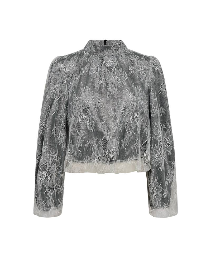 Co Couture Similicc Lace Balloon Blouse - 199 Bone