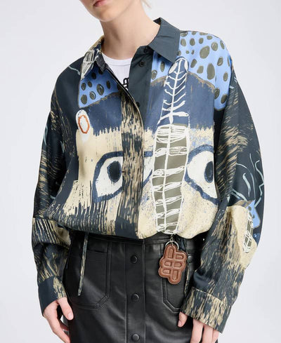 Munthe Loasta Skjorte - Print Black