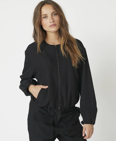 Co' Couture LunaCC Ballon Zip Jacket - Black