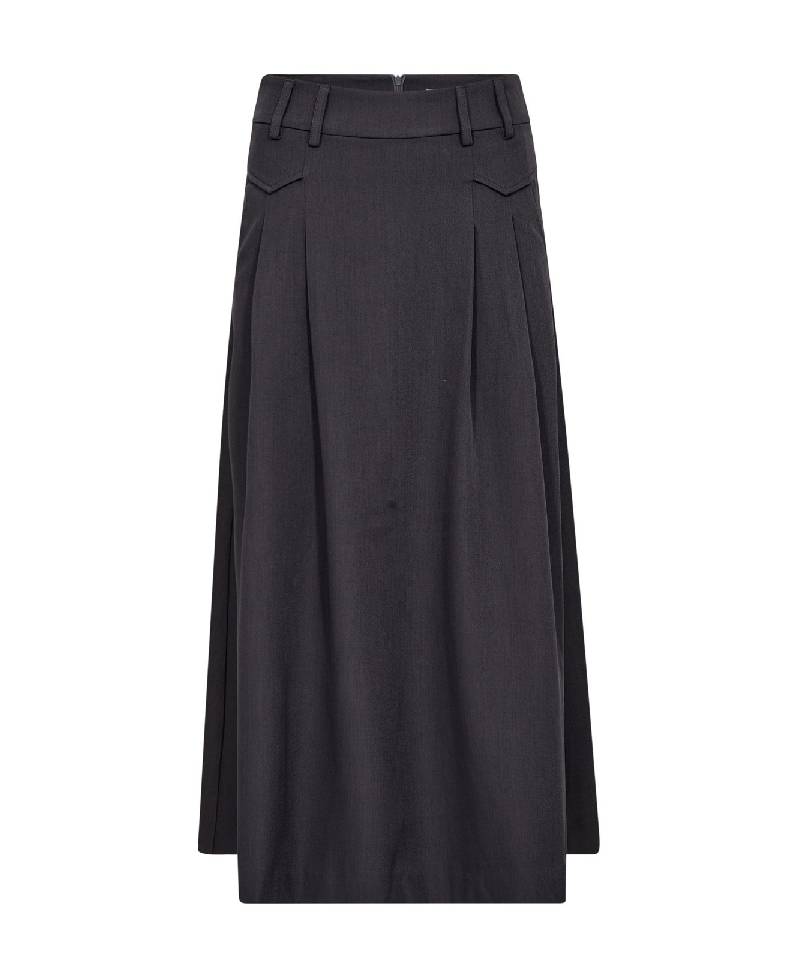 Co´Couture LunaCC Pocket Pleat Skirt - 139 Mid Grey