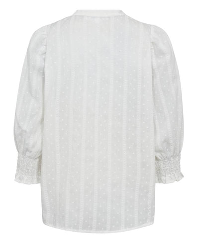 CoCouture MaddieCC Frill SS Shirt - White