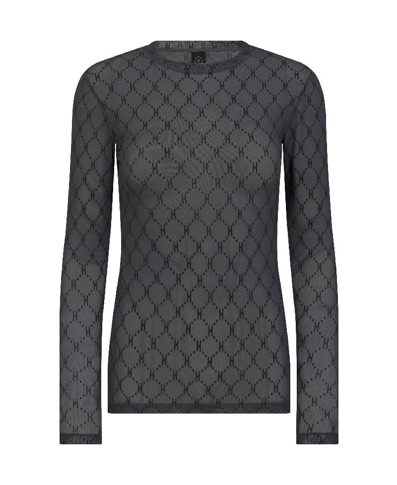 Hype The Detail Mesh Blouse - Grey