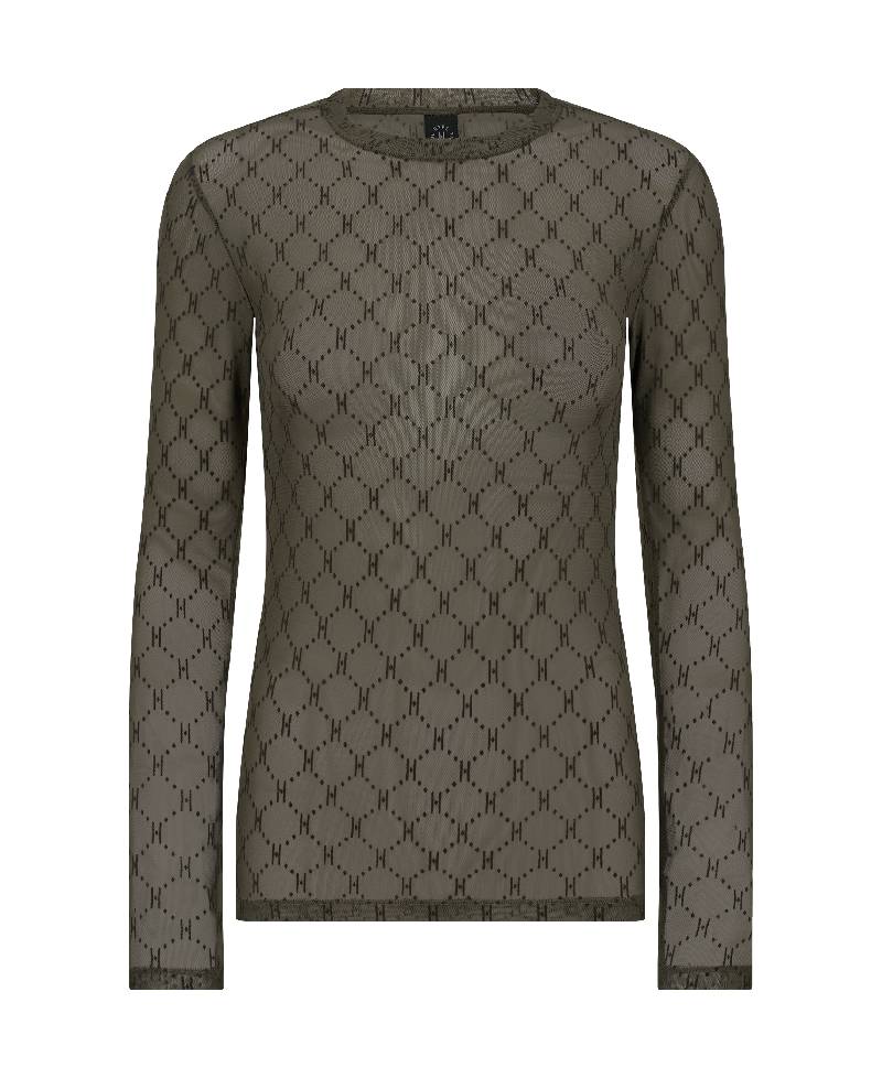 Hype The Detail Mesh Blouse - Army