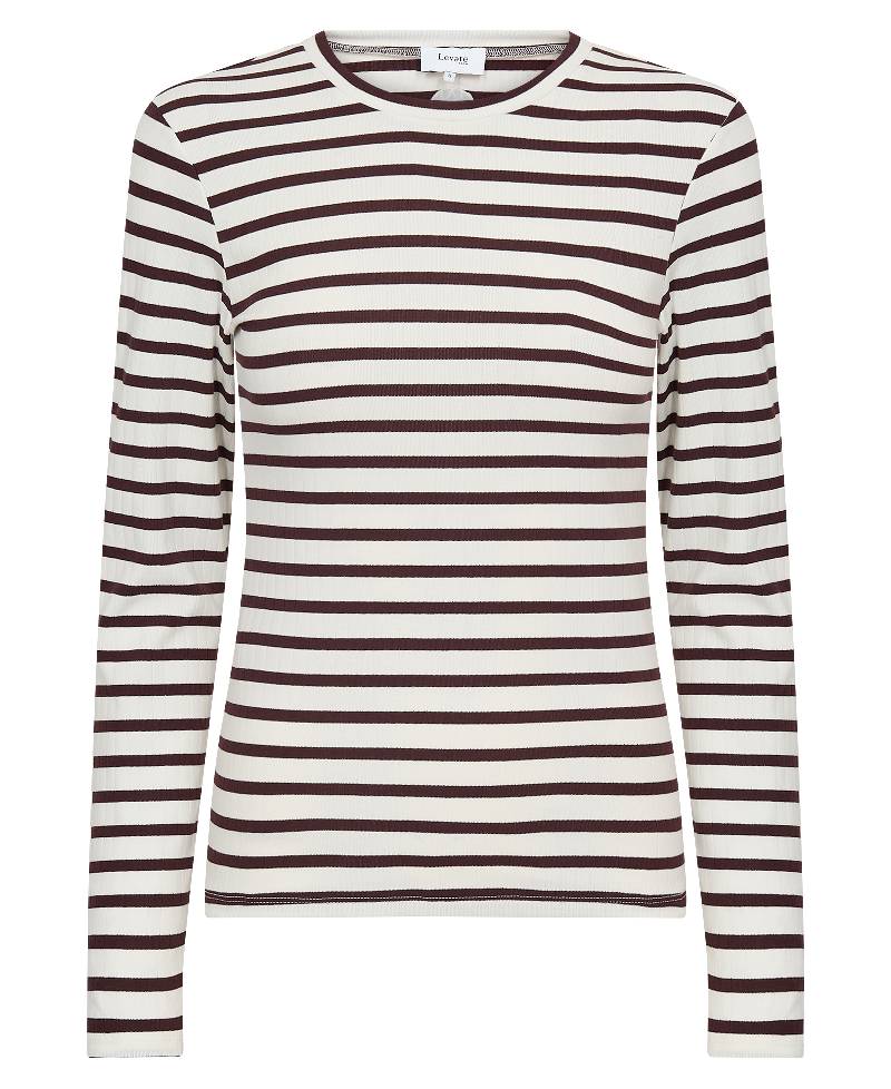 Levete Room LR-Neddie 2 Langærmet T-shirt - L418C Fudge Combi