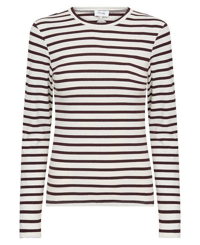 Levete Room LR-Neddie 2 Langærmet T-shirt - L418C Fudge Combi