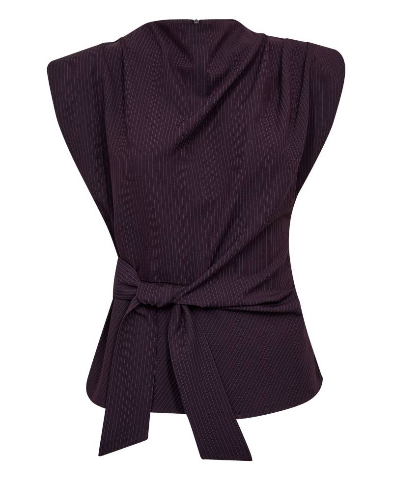 CoCouture NolanCC Pleat Top - 67 Plum