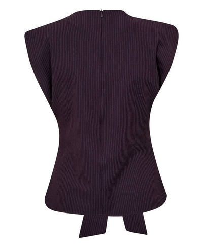 CoCouture NolanCC Pleat Top - 67 Plum