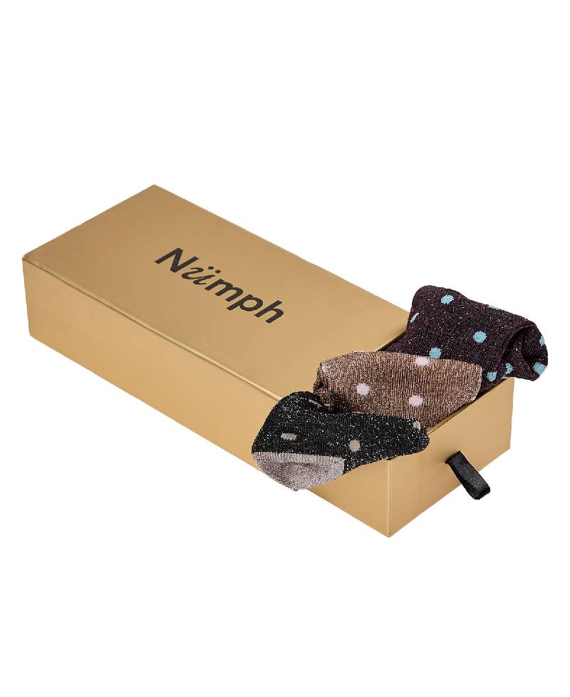 Nümph Nufine Socks 3 pack - 6000 Multi