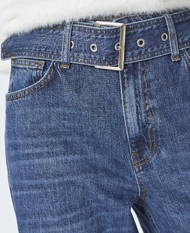 CoCouture RumiCC Belt Jeans - 555 Dark Denim