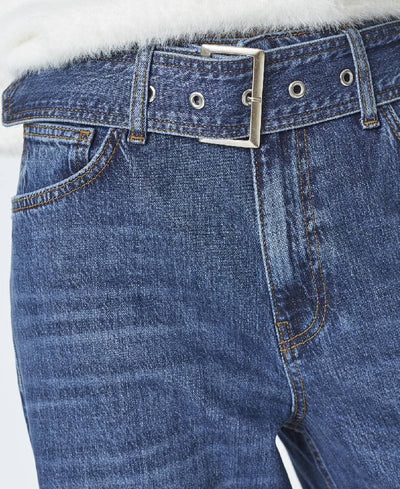 CoCouture RumiCC Belt Jeans - 555 Dark Denim