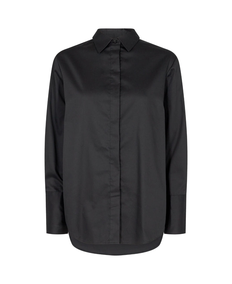 Levete Room Lr-Isla Solid 7 Skjorte - L999 Black