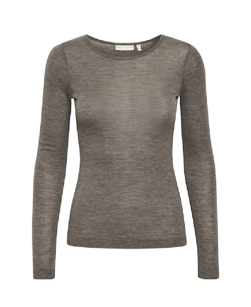 InWear FangIW T-Shirt L/S - Brown Melange