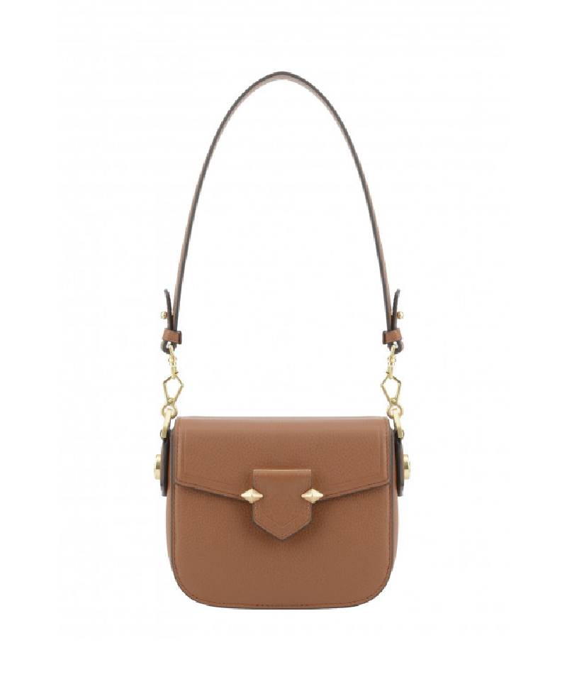 Pourchet Paris Sevres Flap Crossbody Bag - Small - Camel